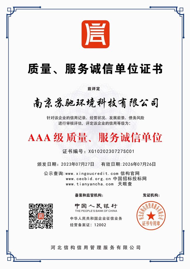 質(zhì)量、服務(wù)誠(chéng)信單位證書(shū)